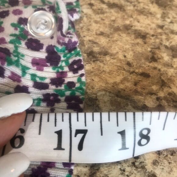 Wet Seal Large Purple White Floral Sweater - Picture 7 of 9